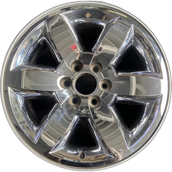 20" SIERRA 1500 PICKUP 09-11 20x8.5, 6 spoke, chrome, flat faced spoke, w/o - Front View