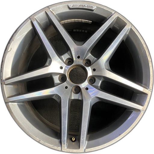 19" MERCEDES S-CLASS 14 222 Type; S550, 19x8.5 , narrow spokes Original OEM - Front View