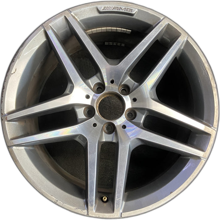 19" MERCEDES S-CLASS 14 222 Type; S550, 19x8.5 , narrow spokes Original OEM - Front View