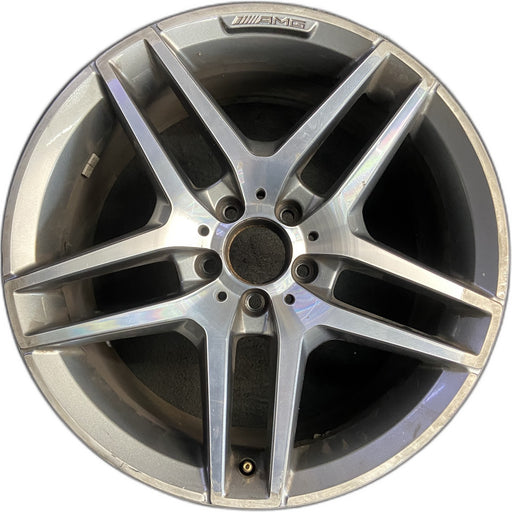 19" MERCEDES S-CLASS 14 222 Type; S550, 19x8.5 , narrow spokes Original OEM - Front View