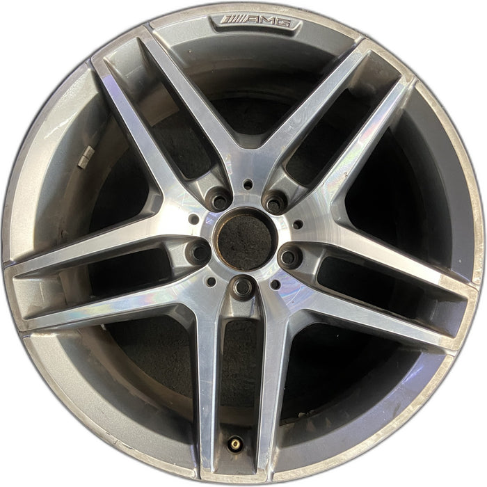 19" MERCEDES S-CLASS 14 222 Type; S550, 19x8.5 , narrow spokes Original OEM - Front View