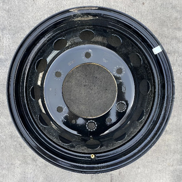 16" TRANSIT 150 22 , , 6 lug, steel, black Original OEM Wheel Rim - Front View