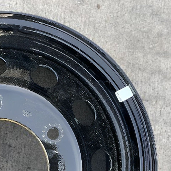 16" TRANSIT 150 22 , , 6 lug, steel, black Original OEM Wheel Rim - Close-Up Detail