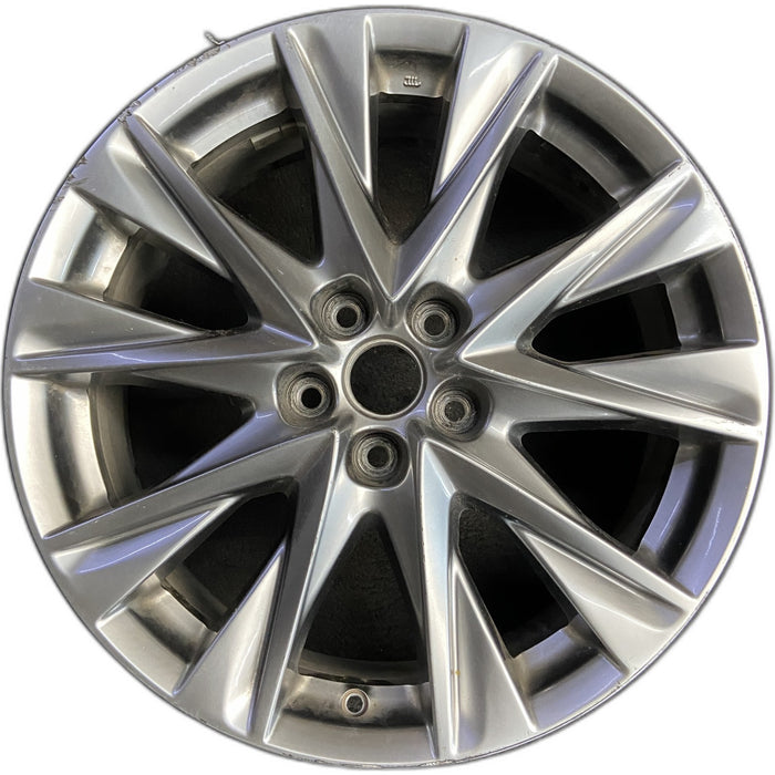19" MAZDA CX-5 21 aluminum, 19x7, gloss black Original OEM Wheel Rim - Front View