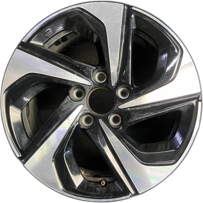 16" INSIGHT 21-22 16x7 , machined face with black pockets Original OEM Wheel Rim - Front View