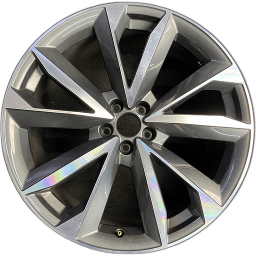 21" AUDI SQ7 20-22 , 5 spoke, V spoke Original OEM Wheel Rim - Front View