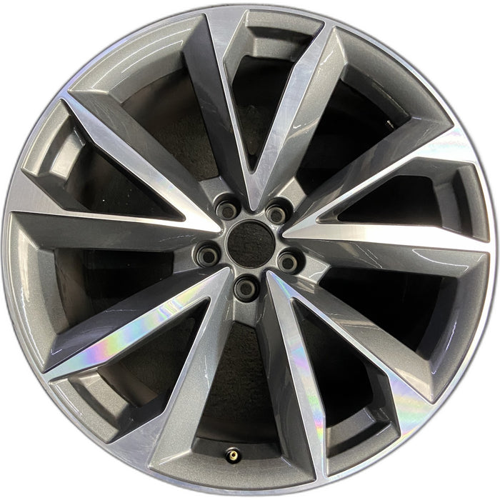 21" AUDI SQ7 20-22 , 5 spoke, V spoke Original OEM Wheel Rim - Front View