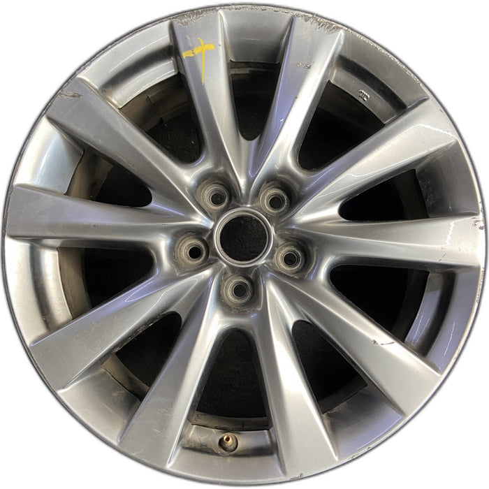 18" MAZDA 3 19-22 18x7 , 10 spoke, metallic silver Original OEM Wheel Rim - Front View