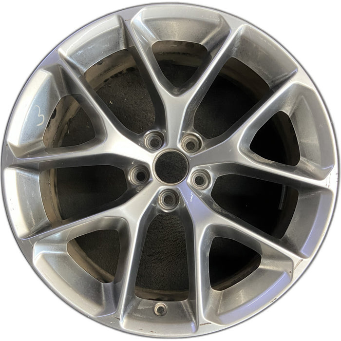 20" CHALLENGER 19-20 20x8 , , Y spoke, , silver Original OEM Wheel Rim - Front View