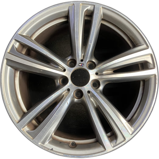 19" BMW 320i 15 19x8.5, 5 double spoke, narrow spoke Original OEM Wheel Rim - Front View