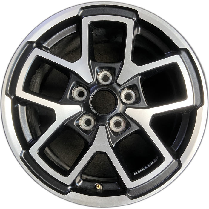 17" GLADIATOR 24 , aluminum, open spoke, machined face with black pockets - Front View