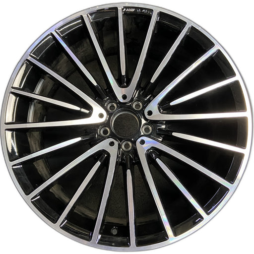 21" MERCEDES S-CLASS 21 223 Type , 21x9 , machined face with black accent - Front View