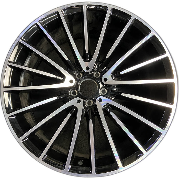 21" MERCEDES S-CLASS 21 223 Type , 21x9 , machined face with black accent - Front View