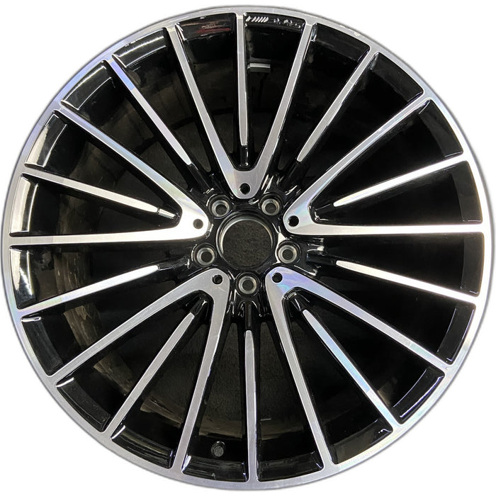 21" MERCEDES S-CLASS 21 223 Type , 21x10 , machined face with black accent - Front View