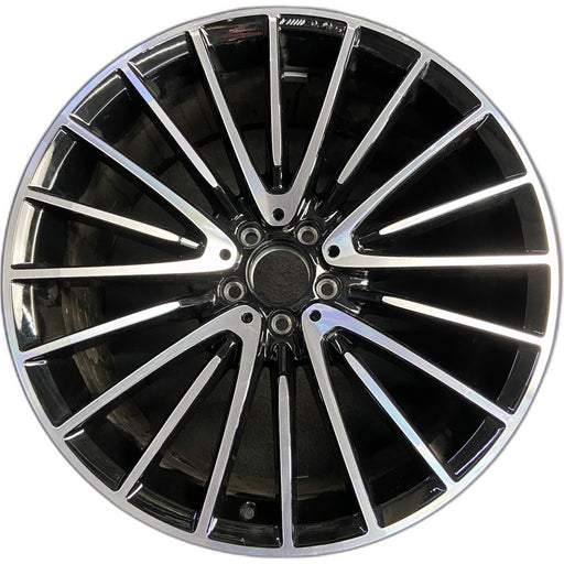 21" MERCEDES S-CLASS 21 223 Type , 21x10 , machined face with black accent - Front View