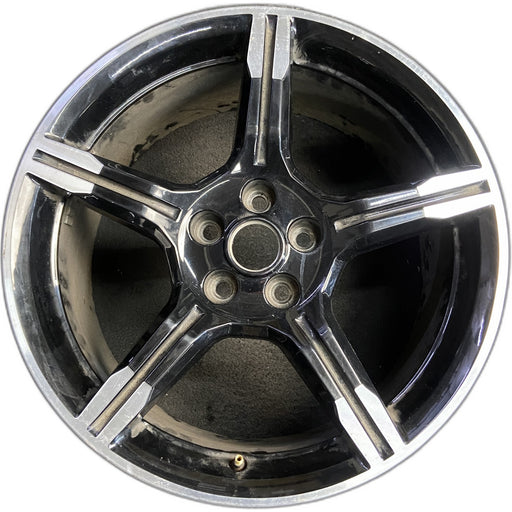19" MUSTANG 19-20 19x8.5 , 5 spoke, machined face with pockets Original OEM - Front View