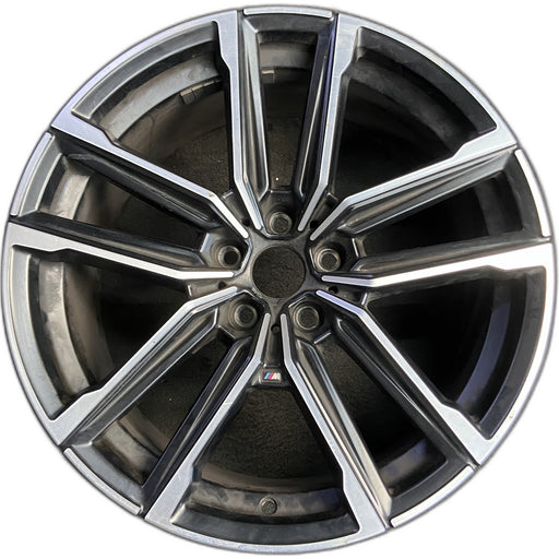 19" BMW 230i 22-24 19x8, , double spoke, wide spoke Original OEM Wheel Rim - Front View