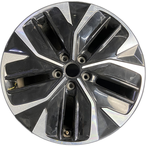 19" EV6 22-24 19x7.5 , black inlay Original OEM Wheel Rim - Front View
