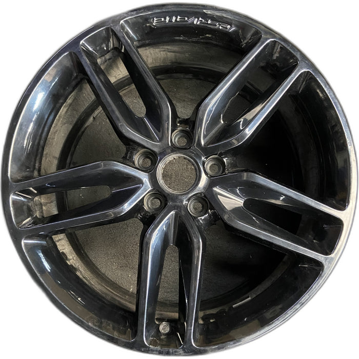 20" CORVETTE 14-19 rear, 20x10, black Original OEM Wheel Rim - Front View