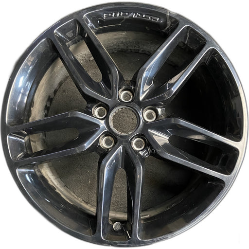 19" CORVETTE 14-19 front, 19x8.5, black Original OEM Wheel Rim - Front View