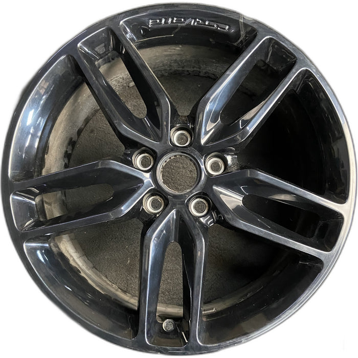 19" CORVETTE 14-19 front, 19x8.5, black Original OEM Wheel Rim - Front View