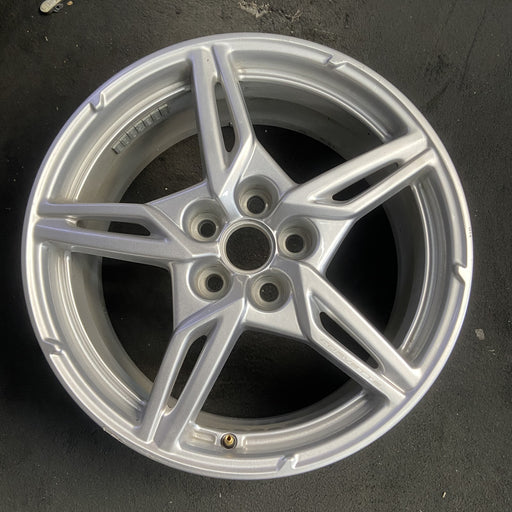 19" CORVETTE 20-22 front, , 5 spoke, gloss silver Original OEM Wheel Rim - Additional View