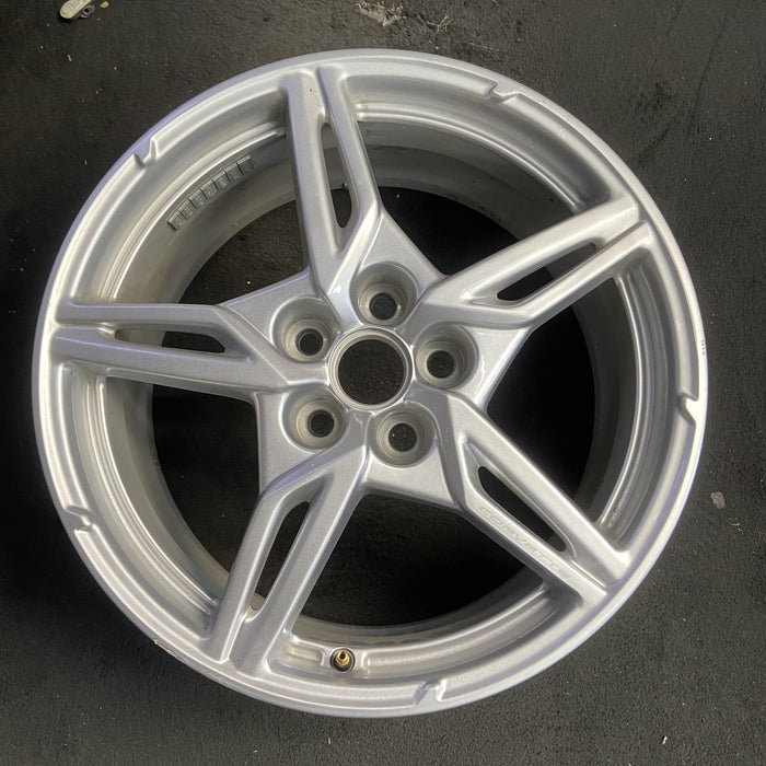 19" CORVETTE 20-22 front, , 5 spoke, gloss silver Original OEM Wheel Rim - Additional View