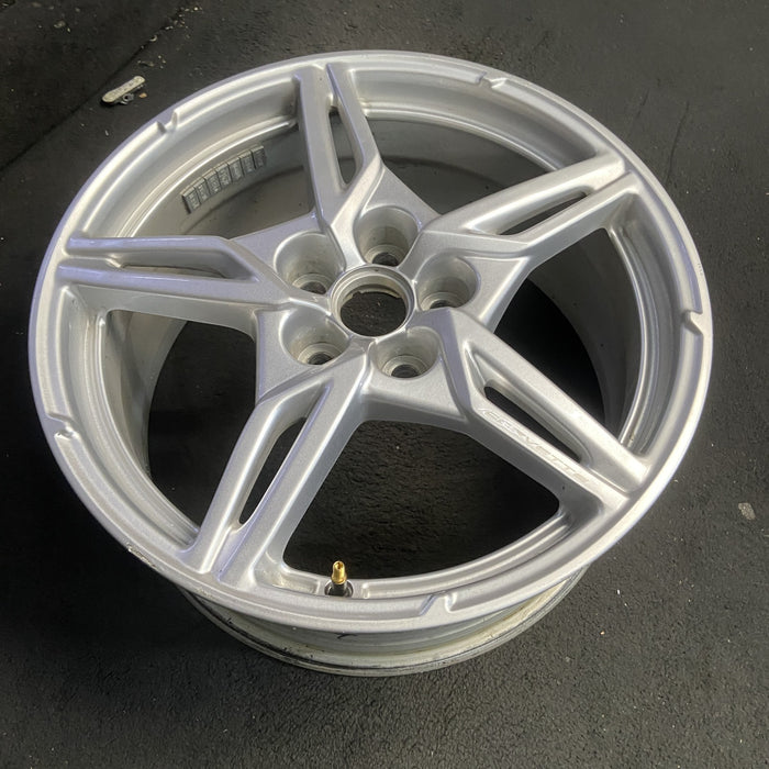 19" CORVETTE 20-22 front, , 5 spoke, gloss silver Original OEM Wheel Rim - View 7