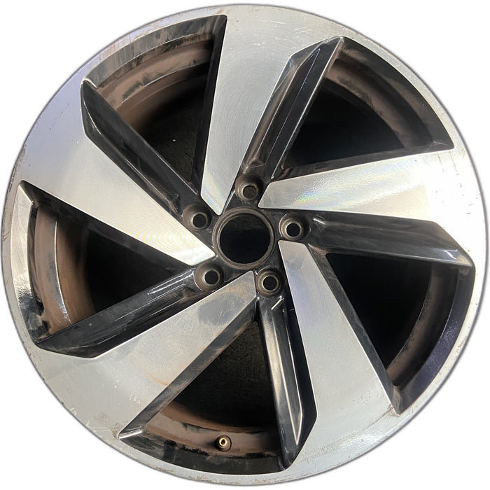 18" GOLF GTI 19-20 18x7.5 , , silver black, lug surround Original OEM Wheel Rim - Front View