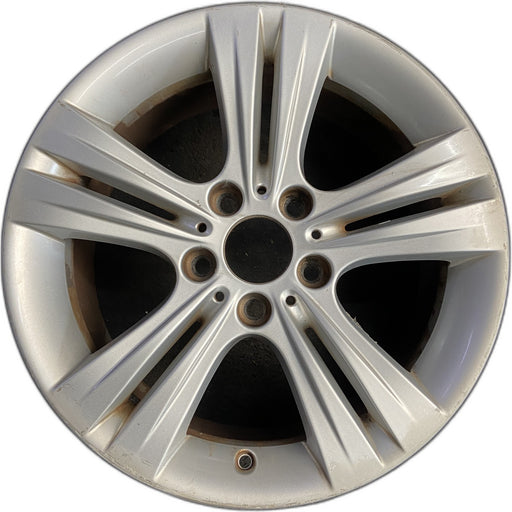 17" BMW 320i 12-13 , 17x7.5 , 5 spoke, double spoke Original OEM Wheel Rim - Front View