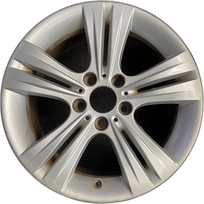 17" BMW 320i 12-13 , 17x7.5 , 5 spoke, double spoke Original OEM Wheel Rim - Front View