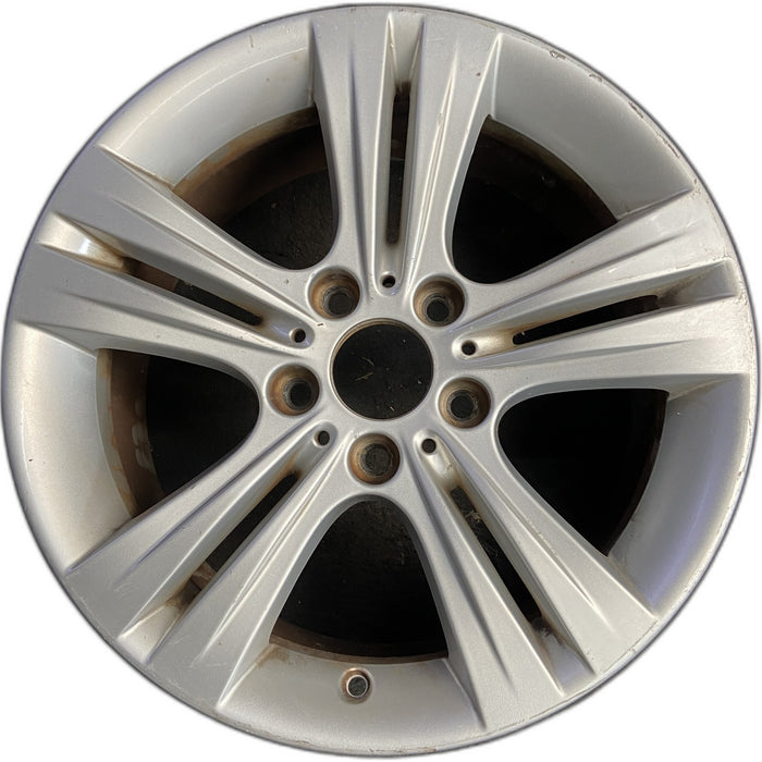 17" BMW 320i 12-13 , 17x7.5 , 5 spoke, double spoke Original OEM Wheel Rim - Front View