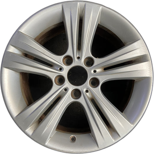 17" BMW 320i 12-13 , 17x7.5 , 5 spoke, double spoke Original OEM Wheel Rim - Front View