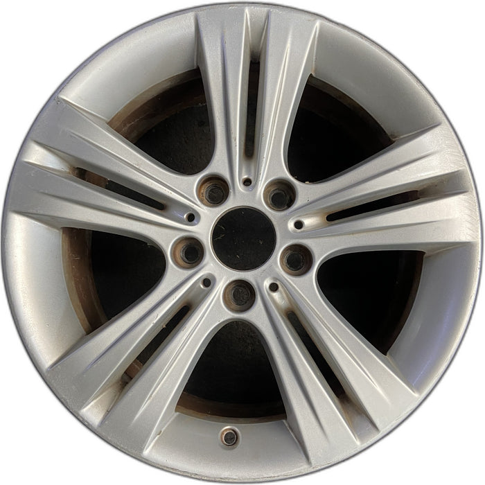 17" BMW 320i 12-13 , 17x7.5 , 5 spoke, double spoke Original OEM Wheel Rim - Front View