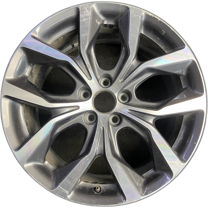 20" MDX 22 20x9 , 5 V spoke, machined Original OEM Wheel Rim - Front View