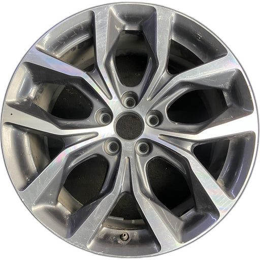 20" MDX 22 20x9 , 5 V spoke, machined Original OEM Wheel Rim - Front View