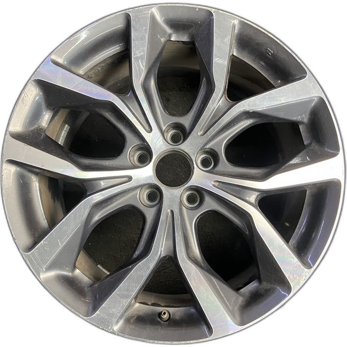 20" MDX 22 20x9 , 5 V spoke, machined Original OEM Wheel Rim - Front View