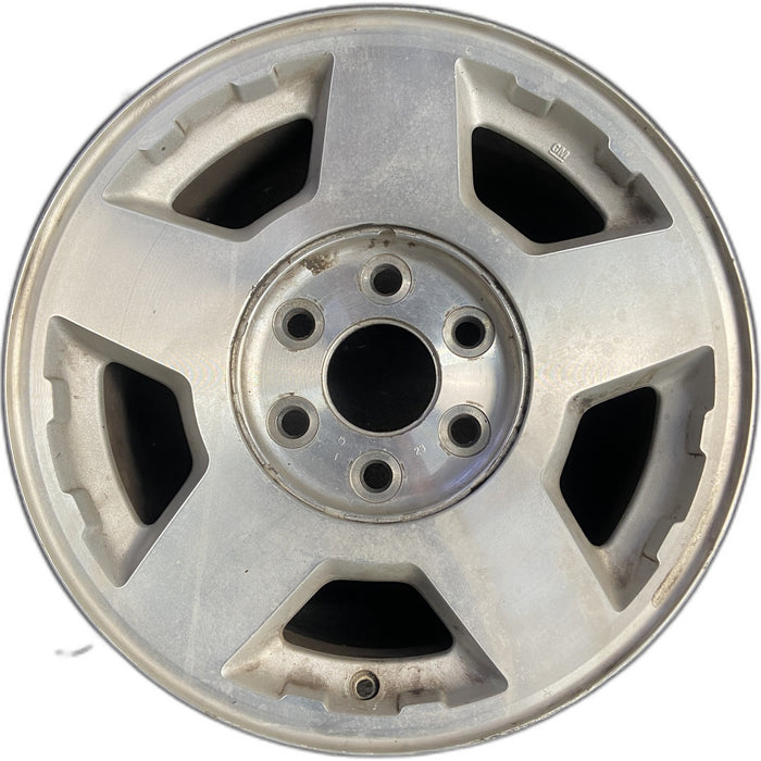 17" SILVERADO 1500 PICKUP 04 17x7.5, Original OEM Wheel Rim - Front View