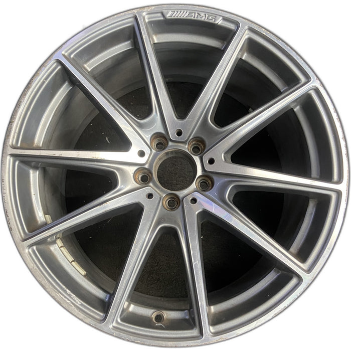 20" MERCEDES S-CLASS 18 222 Type , S560, 20x9.5, 10 spoke Original OEM Wheel Rim - Front View