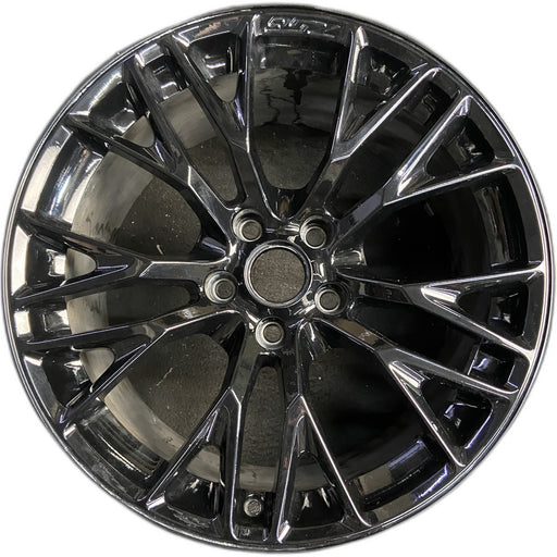 19" CORVETTE 15 front, 19x10, cast logo , black Original OEM Wheel Rim - Front View