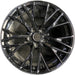 19" CORVETTE 15 front, 19x10, cast logo , black Original OEM Wheel Rim - Front View