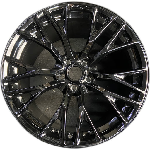 20" CORVETTE 15 rear, 20x12, cast logo , black Original OEM Wheel Rim - Front View