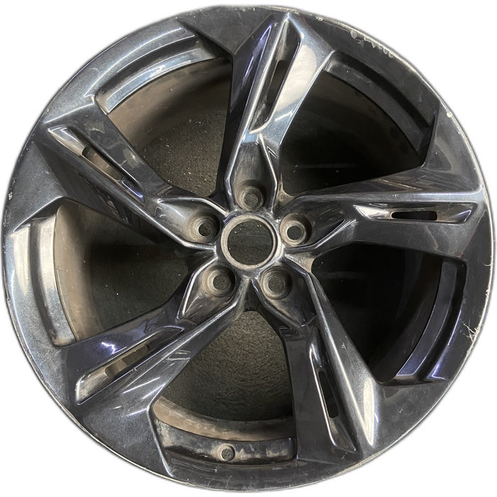 20" CAMARO 19-24 20x9.5, 5 twisted split spoke, black Original OEM Wheel Rim - Front View