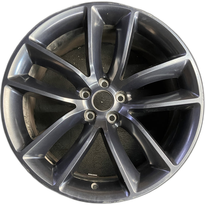 20" CHALLENGER 22 20x9 , , wide spoke, black Original OEM Wheel Rim - Front View