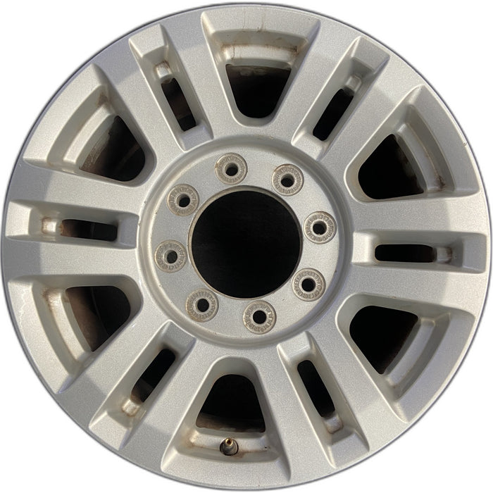 18" FORD F250SD PICKUP 17 18x8 , aluminum, 12 spoke , silver Original OEM Wheel - Front View