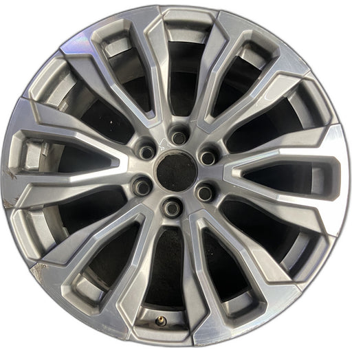 22" YUKON 21-24 22x9, 12 spoke, machined face with gray pockets Original OEM - Front View