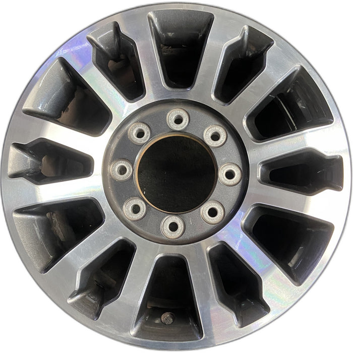 18" FORD F250SD PICKUP 20 18x8, aluminum, 12 spoke , Original OEM Wheel Rim - Front View