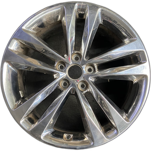 19" SORENTO 14-15 19x7.5 , chrome finish, V shape large opening, w/o Original - Front View