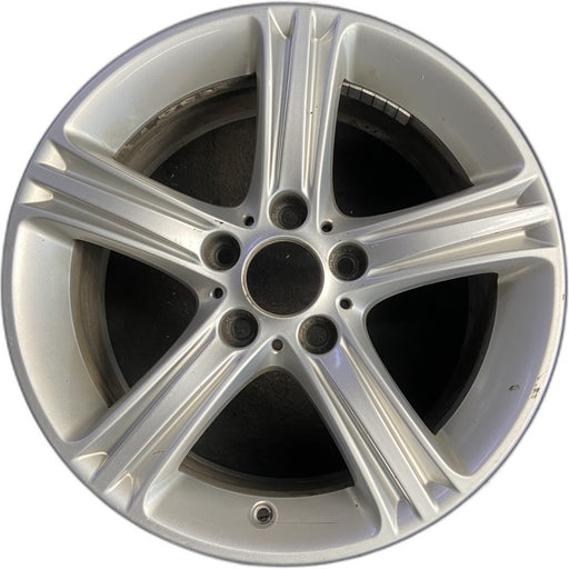 17" BMW 320i 12-13 , 17x7.5 , 5 spoke, triple edge spoke Original OEM Wheel Rim - Front View