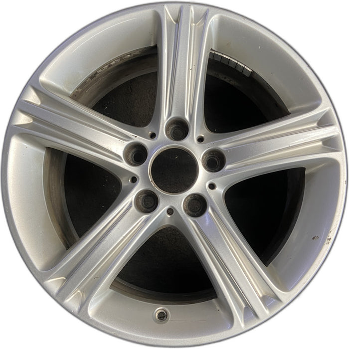 17" BMW 320i 12-13 , 17x7.5 , 5 spoke, triple edge spoke Original OEM Wheel Rim - Front View